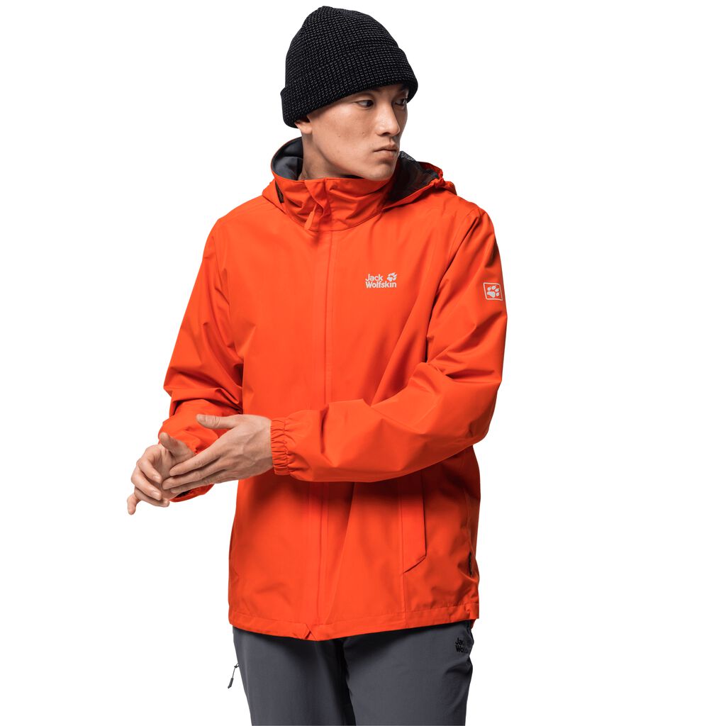 Jack Wolfskin STORMY POINT αδιάβροχο μπουφάν ανδρικα κοκκινα | GR7476820